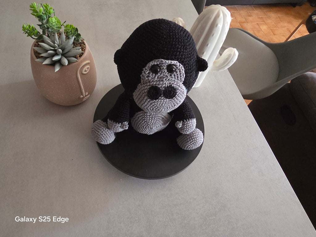 Bonzo le gorille en coton sur commande