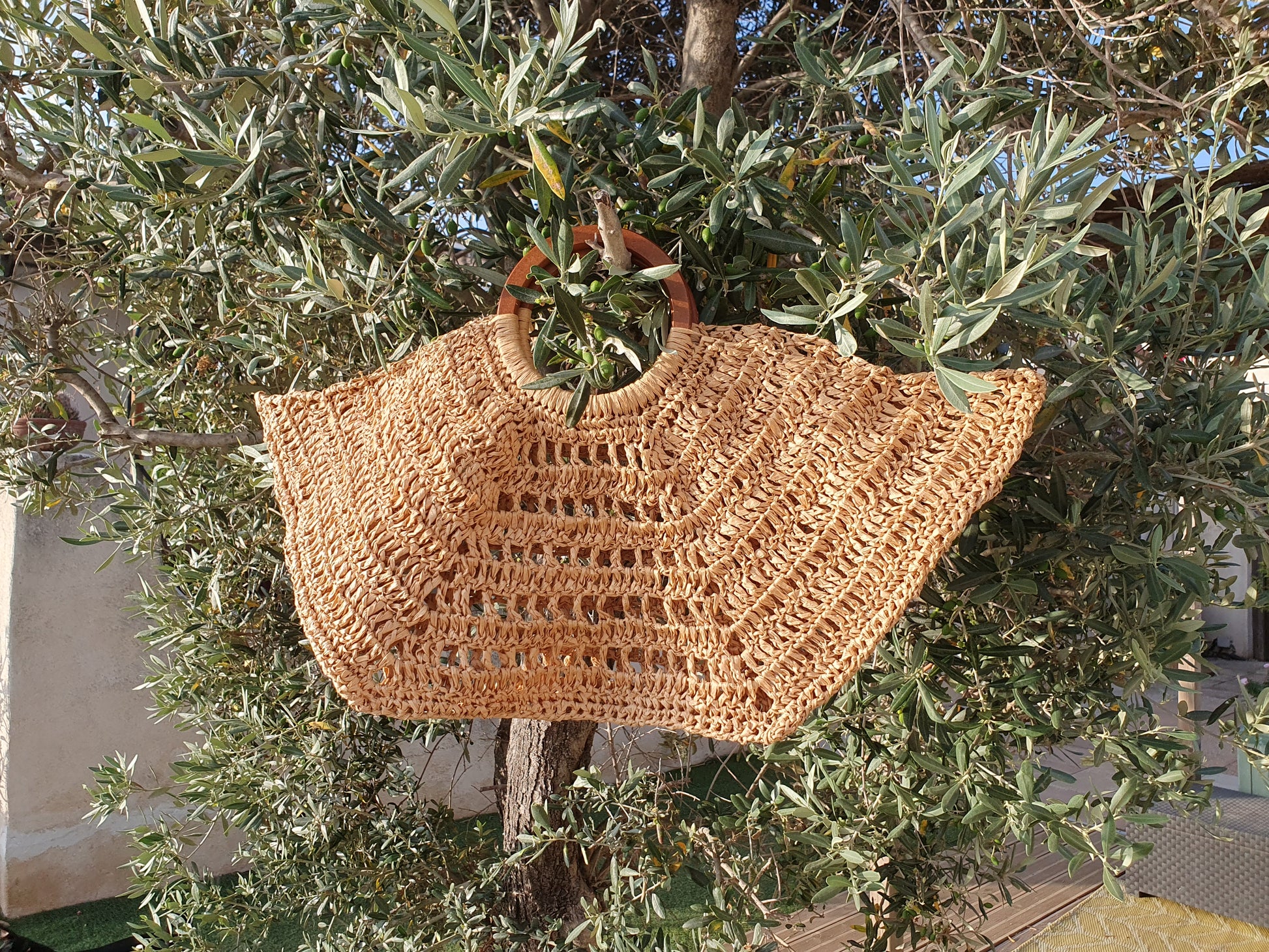 Sac St Tropez en raphia
