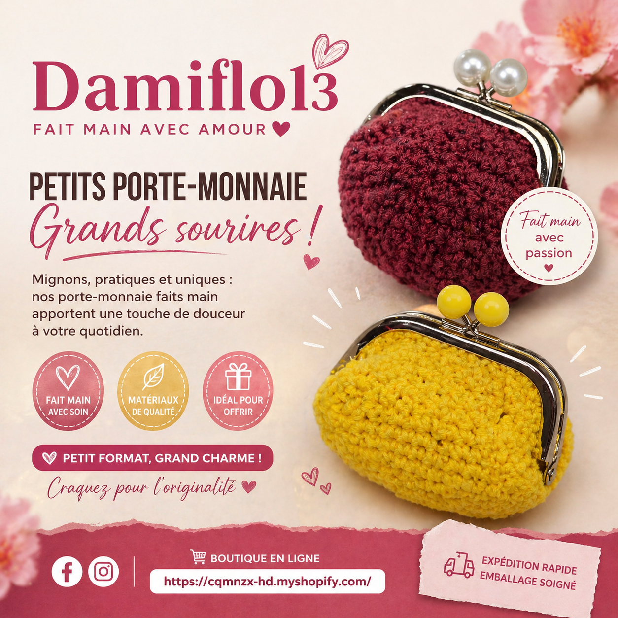 Porte monnaie eventail