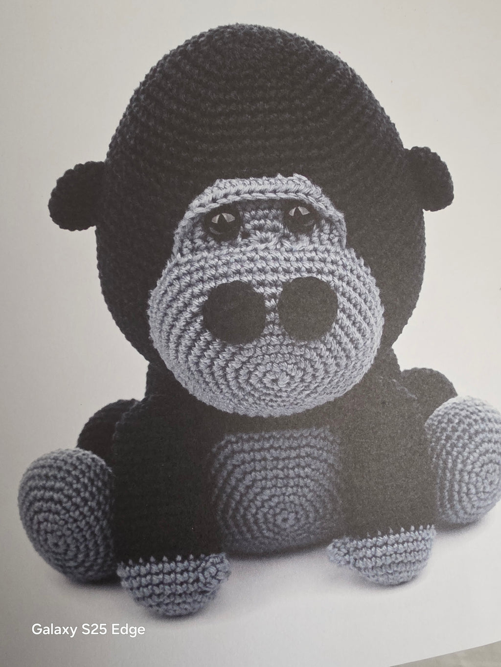 Bonzo le gorille en coton sur commande