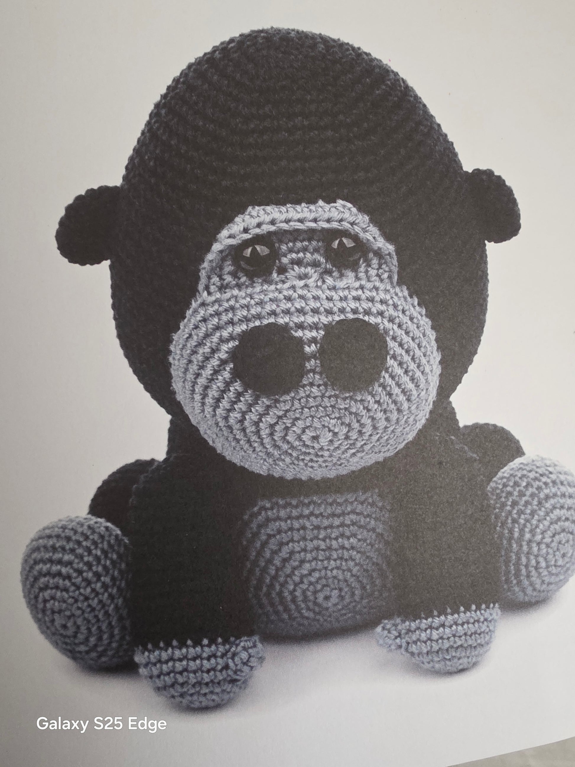 Bonzo le gorille en coton sur commande