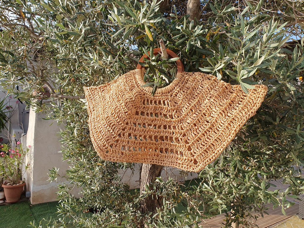 Sac St Tropez en raphia