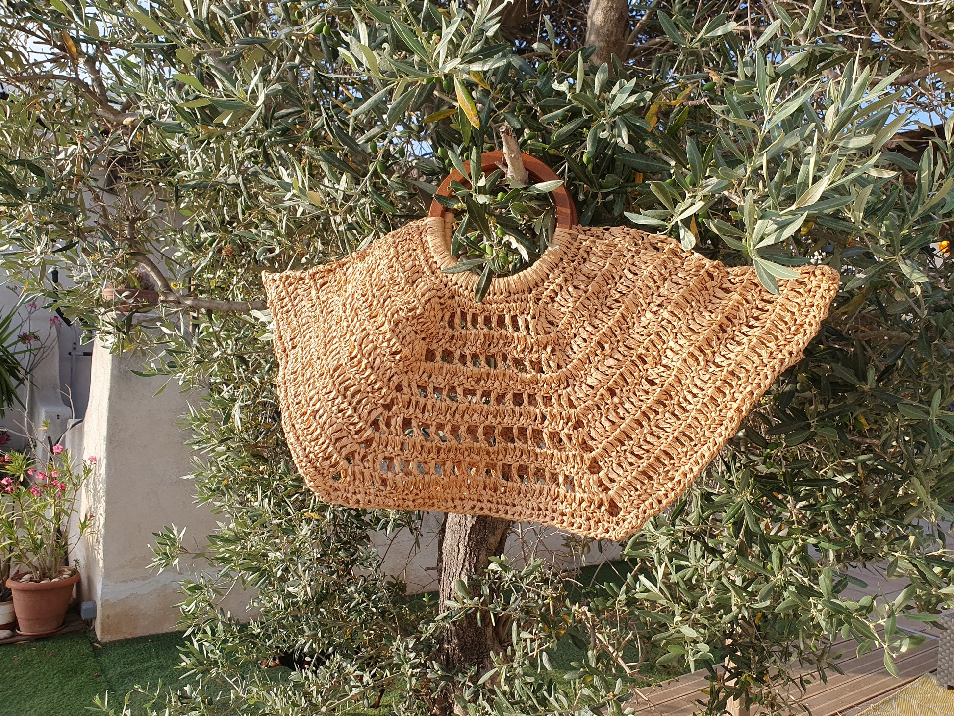 Sac St Tropez en raphia