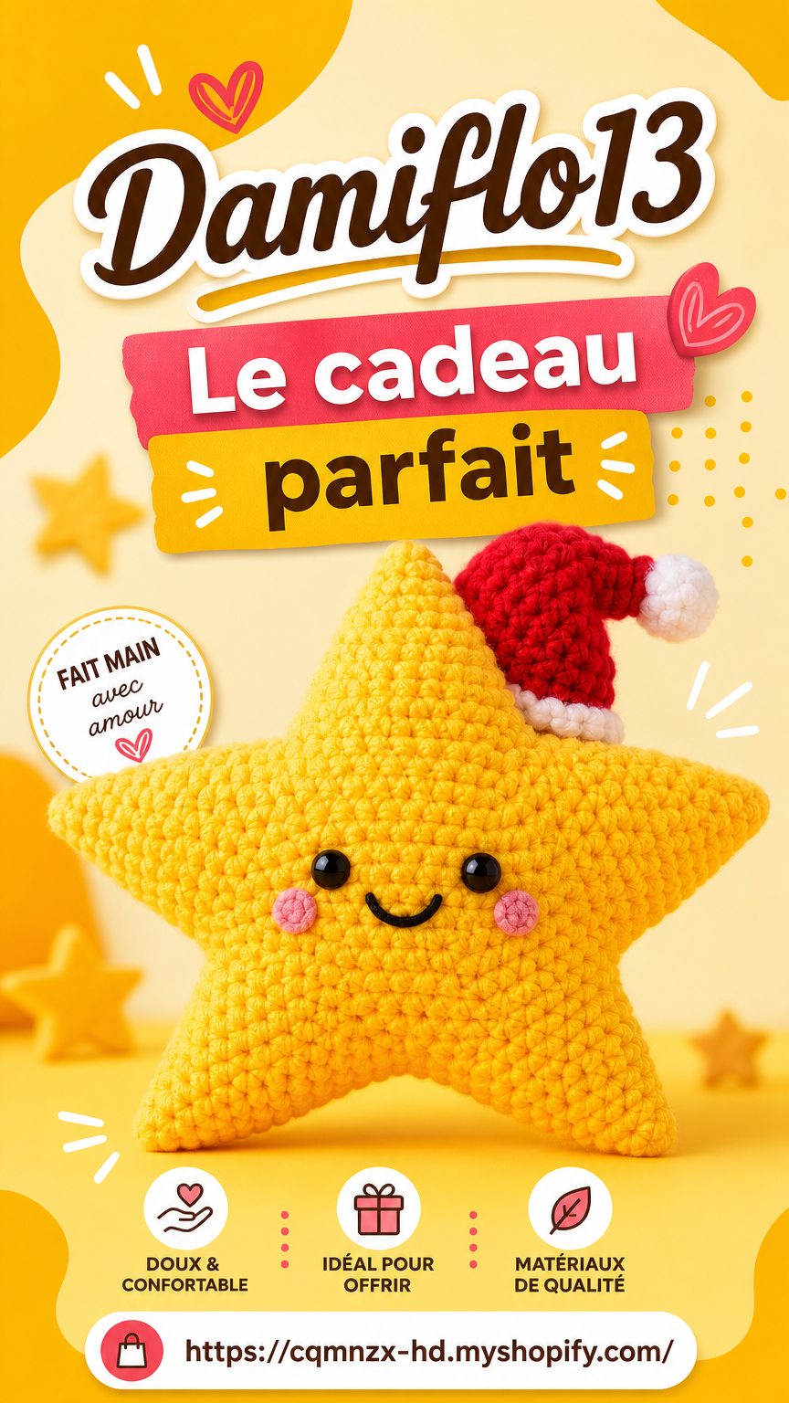 Coussin étoile cadeaux TikTok
