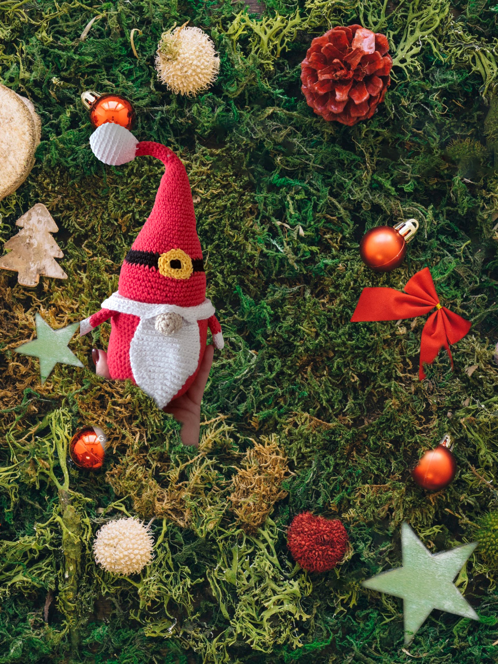 Gnome Père Noël en commande