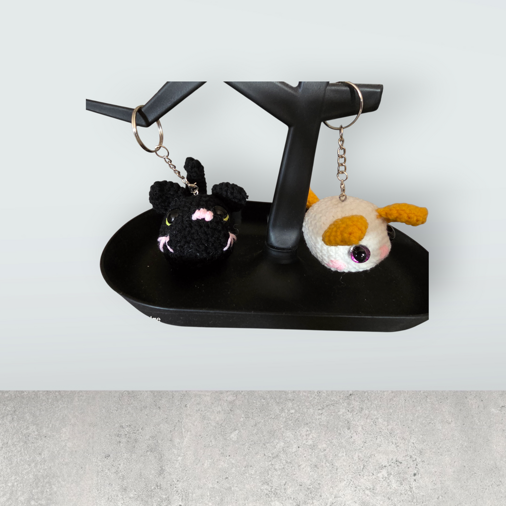 Porte clef chat boule
