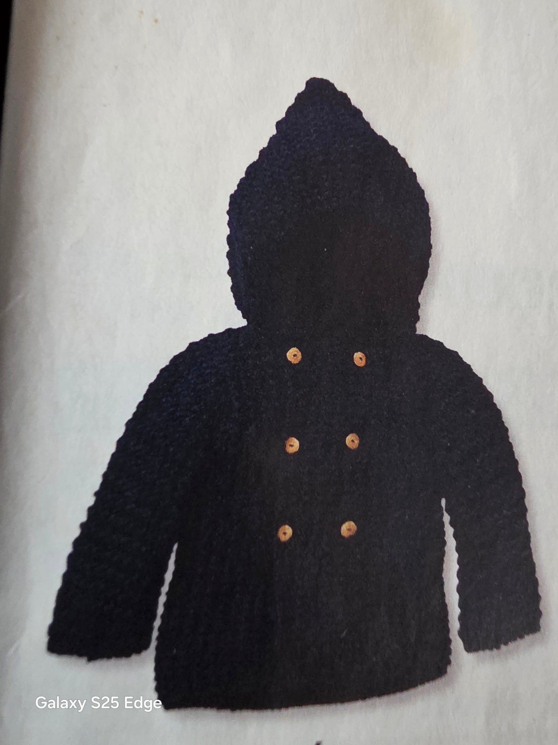 Veste à  capuche 3 mois peut être réaliser en 6mois 12 mois 24 mois