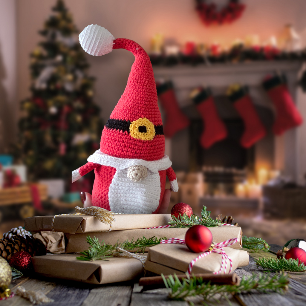 Gnome Père Noël en commande