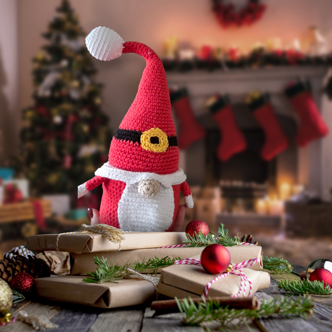 Gnome Père Noël en commande