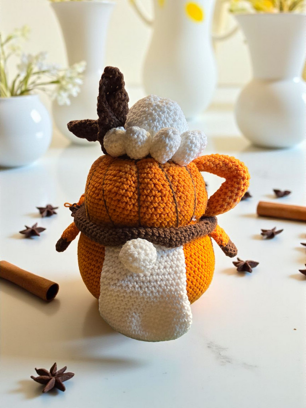 Gnome tasse potiron gourmande sur commande