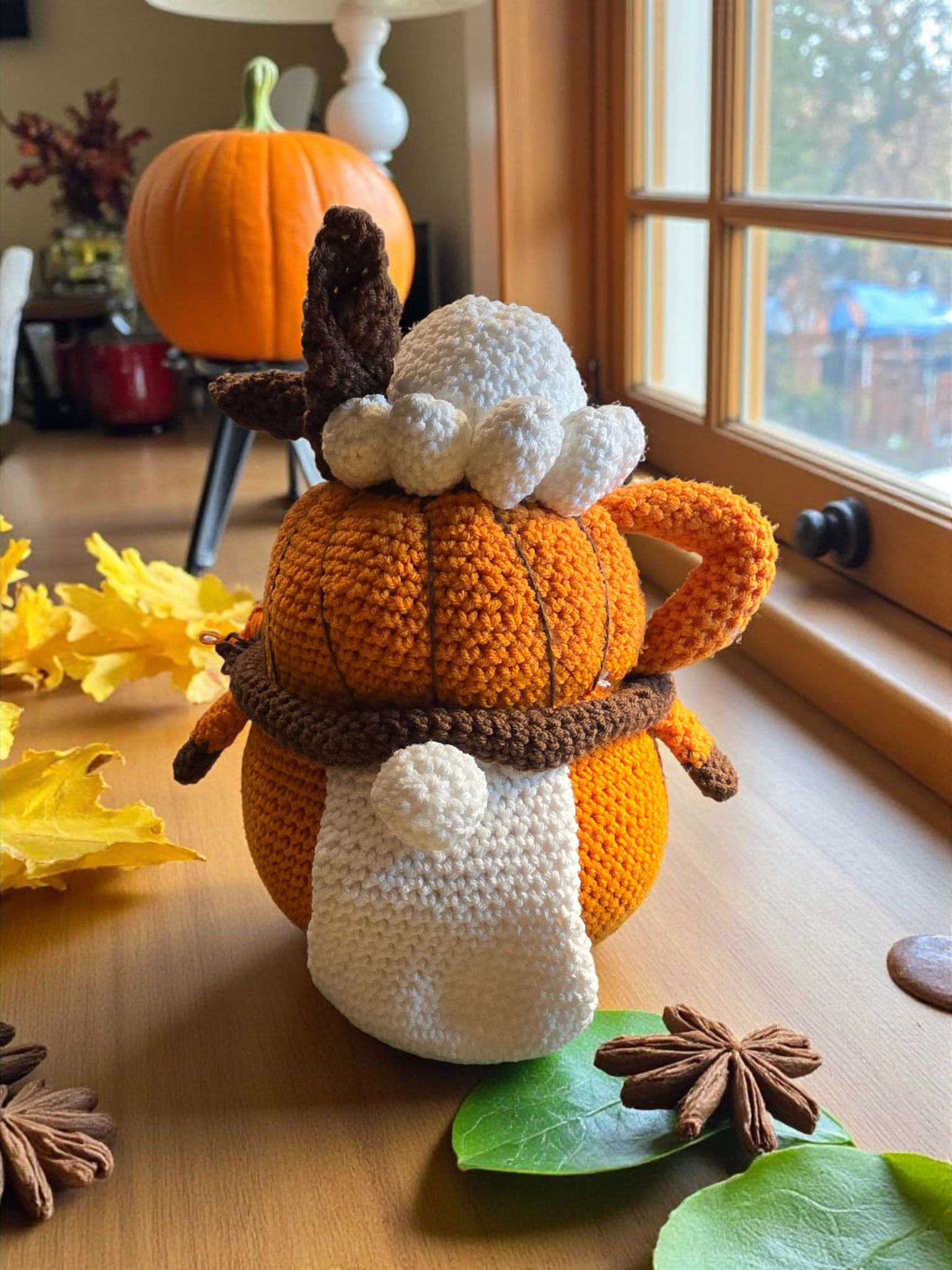 Gnome tasse potiron gourmande sur commande