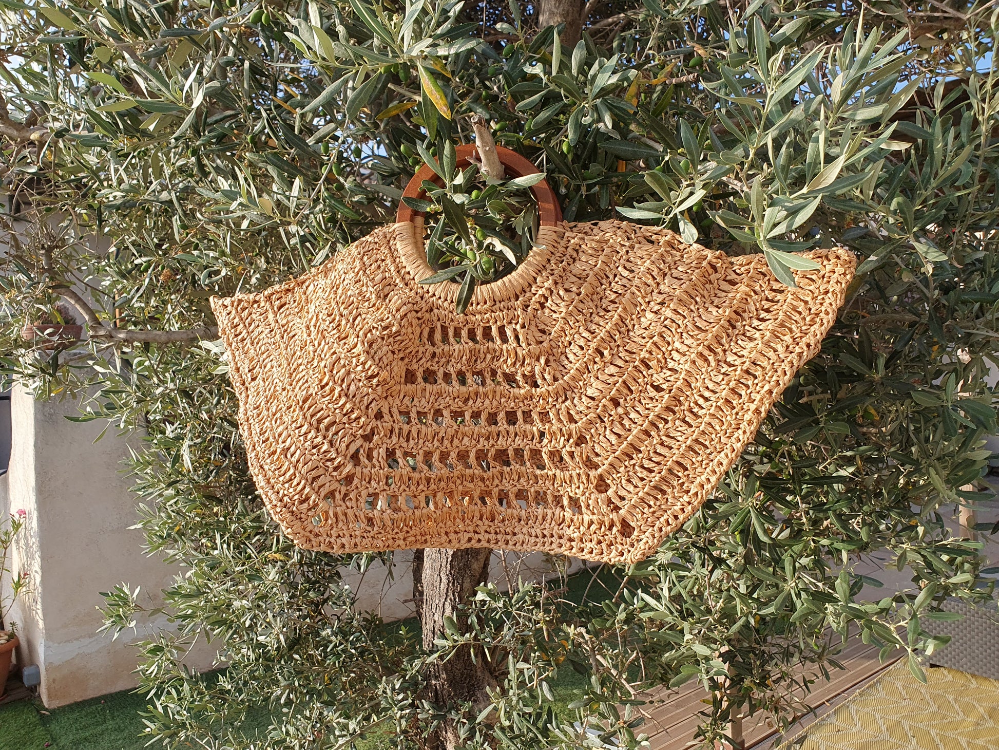 Sac St Tropez en raphia