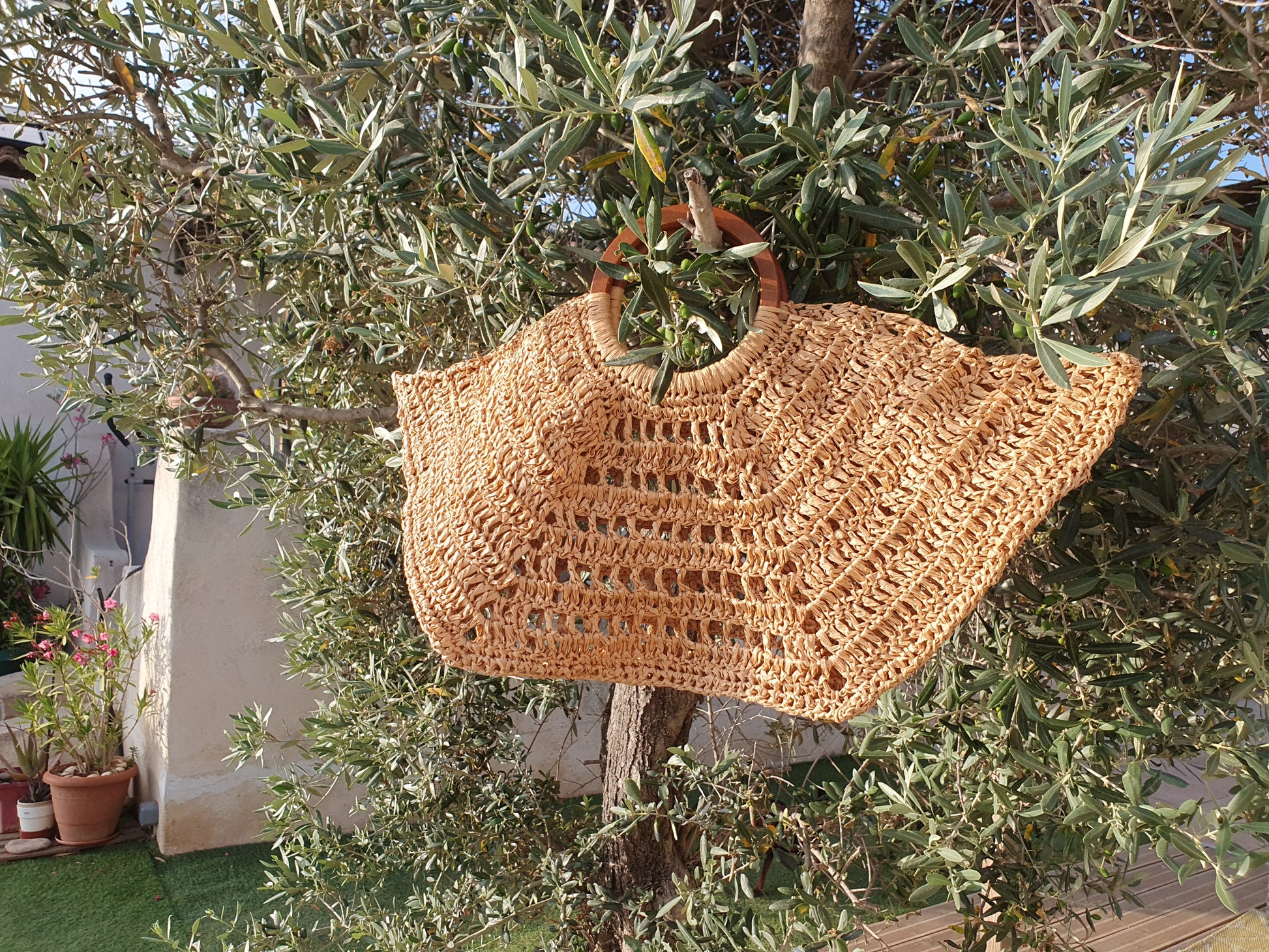 Sac St Tropez en raphia