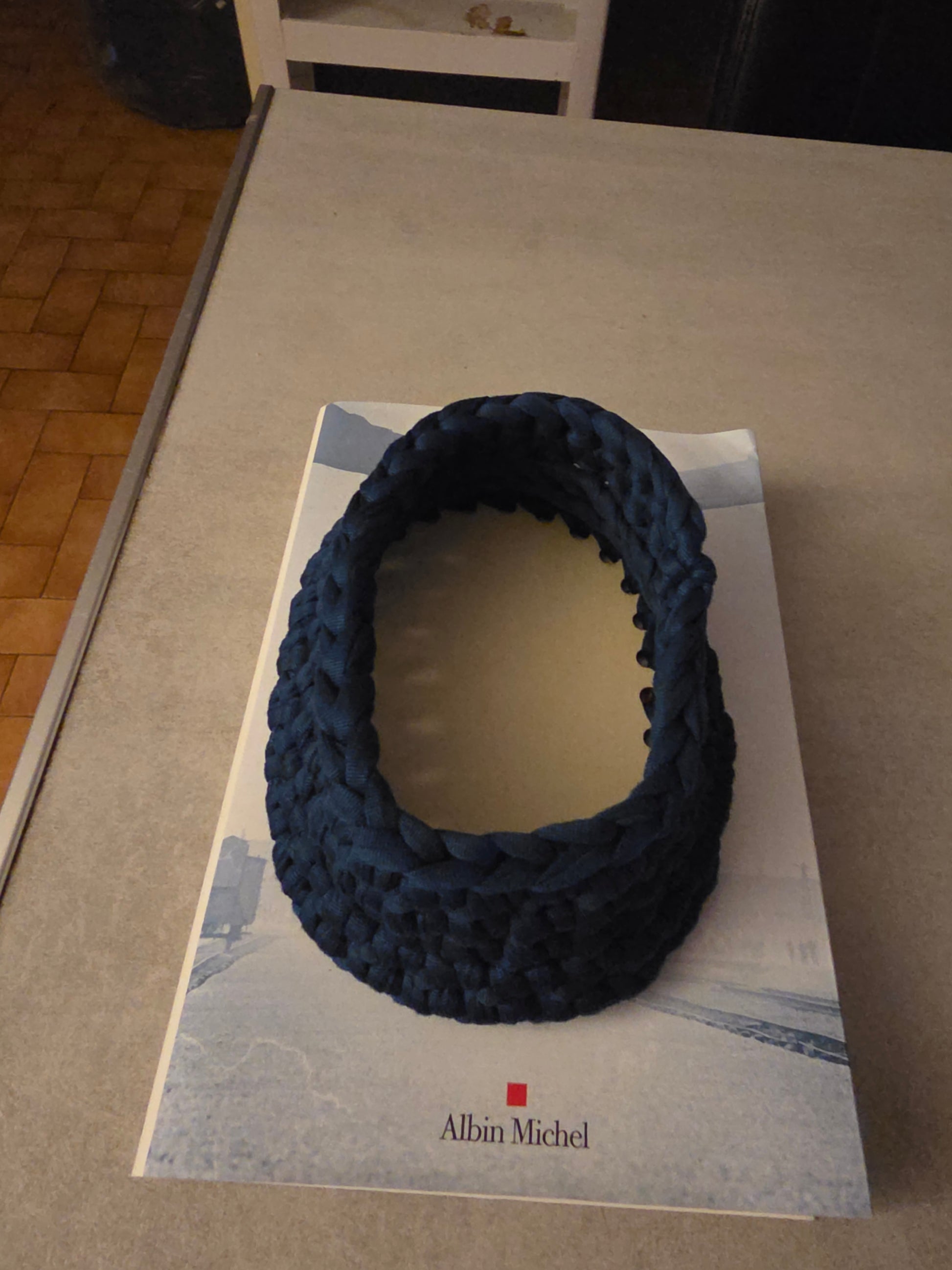 Lot de vide poche / panier de rangement bleu jeans