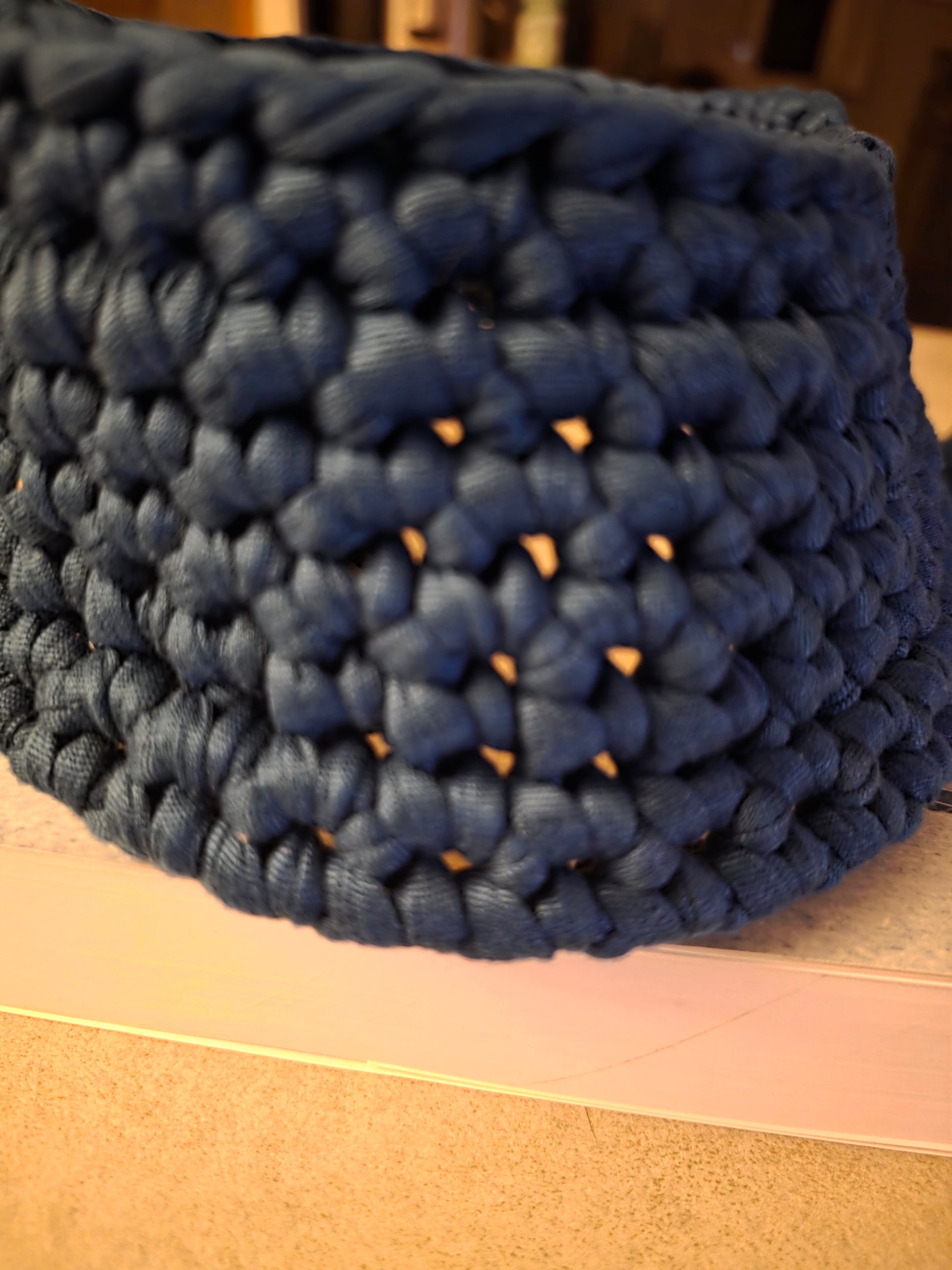 Lot de vide poche / panier de rangement bleu jeans